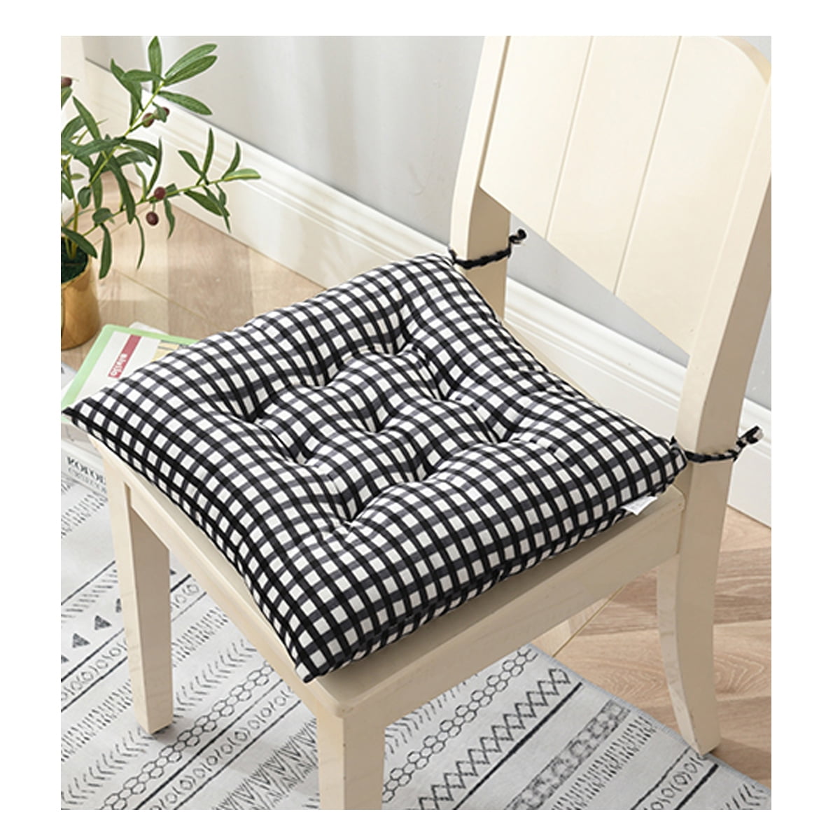 SOFT CHUNKY BOOSTER SQUARE CUSHION FLOOR CHAIR SEAT PAD SOFA GARDEN HOME 8cm 