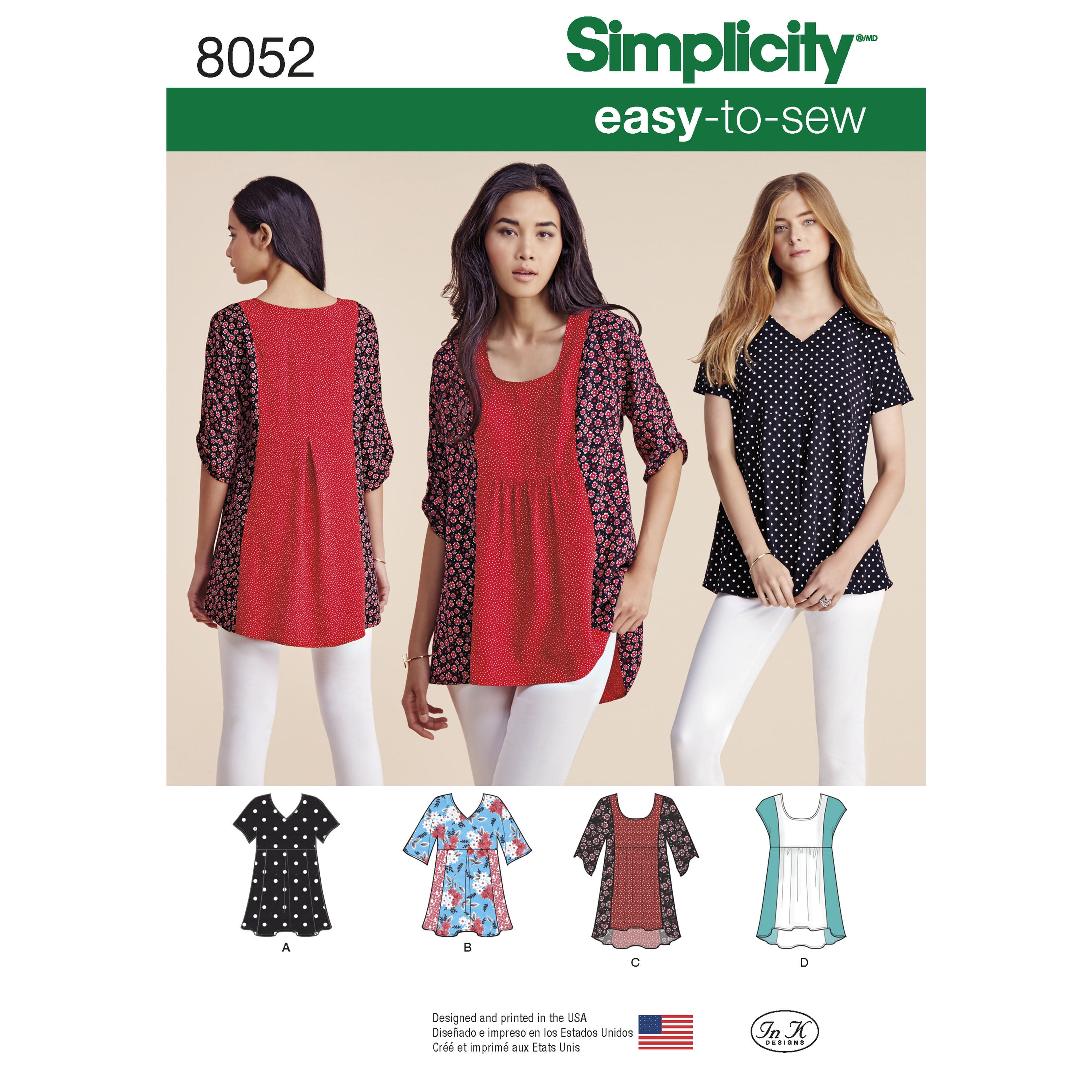 Simplicity Sewing Pattern 8703 Misses Knit Leggings Tops Belt Cut