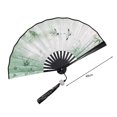 thumbnail image 5 of Folding Hand Held Fan Chinese Vintage Style Plastic Fan Double Sided Hanfu Accessories for Weddings Dancing Parties, 5 of 7