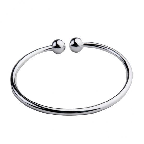 2xLady Brazalete Abierto Con Extremo De Bola Doble Brazalete De Tamaño Libre Zulema brazalete