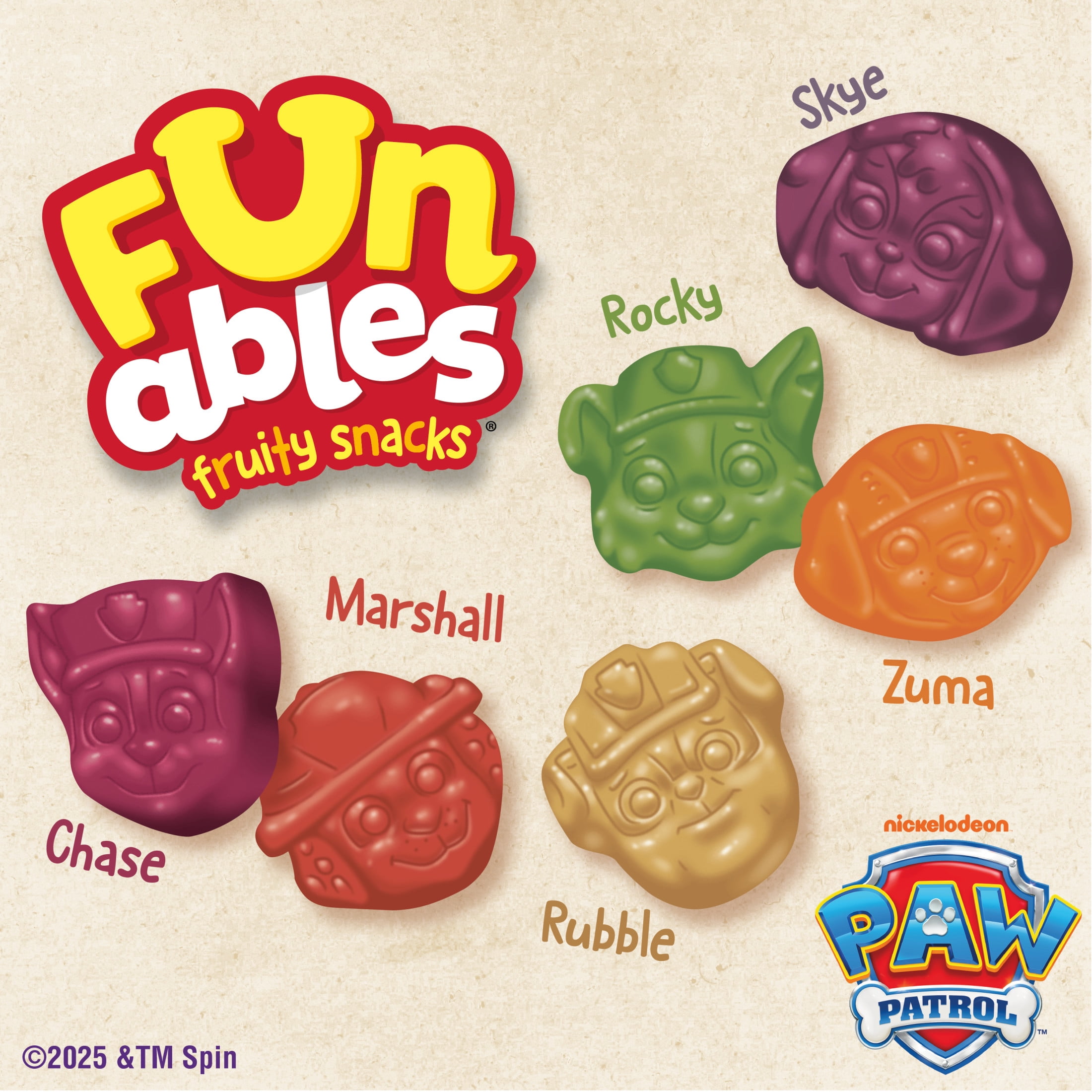 Funables Fruity Snacks PAW Patrol, Assorted Fruit Flavored Snacks, 22 Count