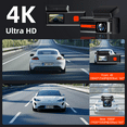 thumbnail image 4 of Cámara Delantera y Trasera 4K+1080P Dash Cam, Cámara de Auto con Control App, Wifi Integrado para Transferencia de Archivos, Cámara Dual con Visión Nocturna, Monitor de Estacionamiento de 24H, Sensor, 4 of 12
