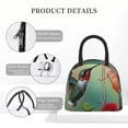 thumbnail image 4 of Easygdp Hummingbird Floral Paradise Bolsa de Almuerzo Insulada Grande, Forro de Aluminio, Diseño Espacioso, a Prueba de Fugas, Ideal para Trabajo, Picnics, Viajes y Actividades al Aire Libre, 4 of 6