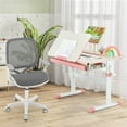 thumbnail image 4 of Costway Kids Desk Armchair Swivel Mesh Children Computer Chair with Adjustable Height Gray, 4 of 10