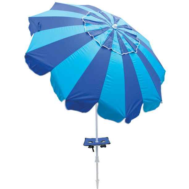 Blue Round Table Patio Umbrella, What Size Umbrella For 84 Inch Table