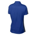 thumbnail image 6 of Yellow Rooster Womens PosiCharge Active Textured Colorblock Polo True Royal/ Grey XS, 6 of 6