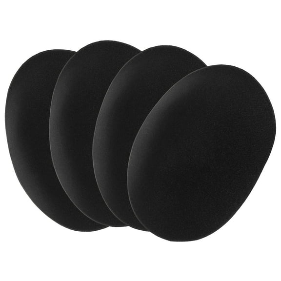 DINHEAROM Women Shoulder Pads Adhesive Silicone Black 2 Pair 5.1 x 3 x 1.2in
