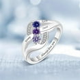 thumbnail image 6 of YUPPOLKR Sterling Silver Personalized Mothers Ring with 1/2/3/4/5/6 Birthstones & Names Custom Birthstone Ring for Women Custom Family Ring for Mom Wife Grandmother, 6 of 7
