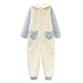 thumbnail image 4 of Pijama de una pieza para niñas de Sanrioed Anime Cinnamoroll, mono cálido para niños, pijama de felpa gruesa, ropa de casa de invierno, 4 of 5