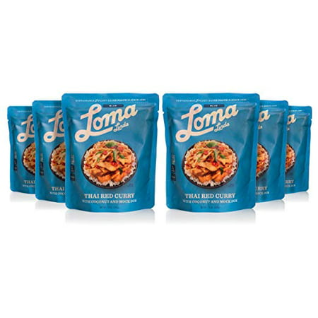 Loma Linda Blue - Vegan Complete Meal Solution - Heat & Eat Thai Red Curry (10 oz.) (Pack of 6) -