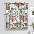 thumbnail image 2 of Pioneer Kitchen Curtains and Valance Set 36 Inch Tier Huasebeizi 3 Pieces Set Dining Room Small Curtain Drapes Cafe Curtains Valance for Home Decor Rod Pocket, 2 of 6