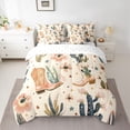 thumbnail image 2 of Feelyou Cowgirl Boot Bedding Comforter Set 7pcs, Cactus Flower Stars Full Bedding Set, 2 of 8