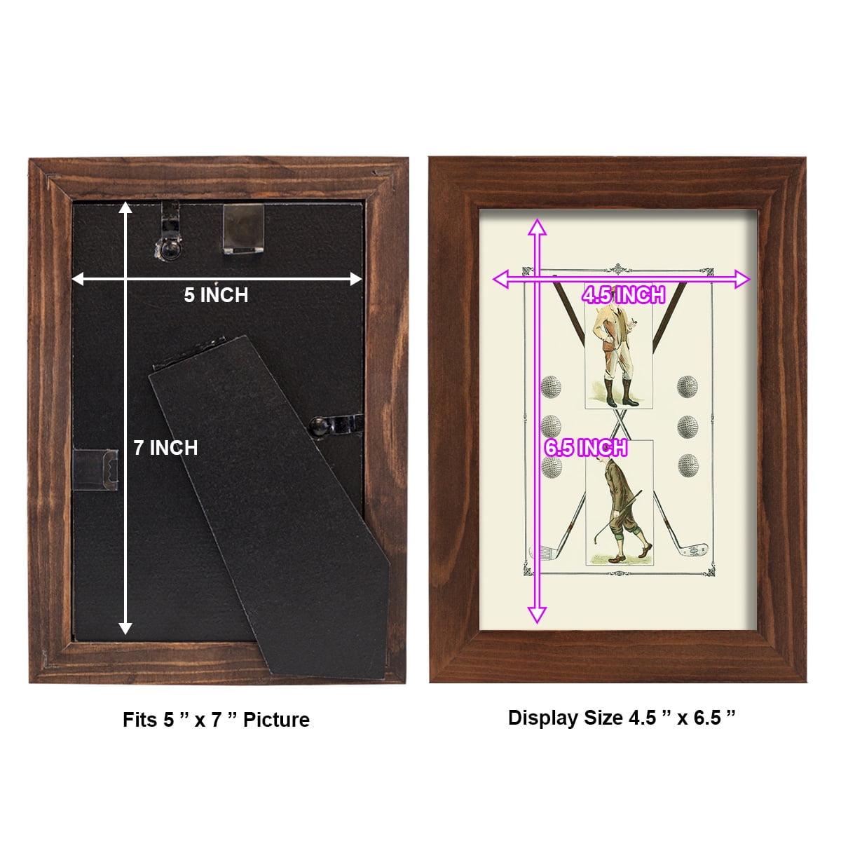 Golfers: H. Hutchinson & John Ball -Framed Print w/glass-Chestnut