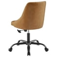 thumbnail image 6 of Computer Work Desk Swivel Tufted Chair, Faux Vegan Leather, Black Tan, Modern Contemporary Urban Design, Home Business Office Furniture, 6 of 9