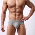 thumbnail image 2 of JUUYY Men's Modal Moisture Wicking Briefs Intimates Low Rise Underwear Ultra-thin Breathable and Smooth Gray L, 2 of 4