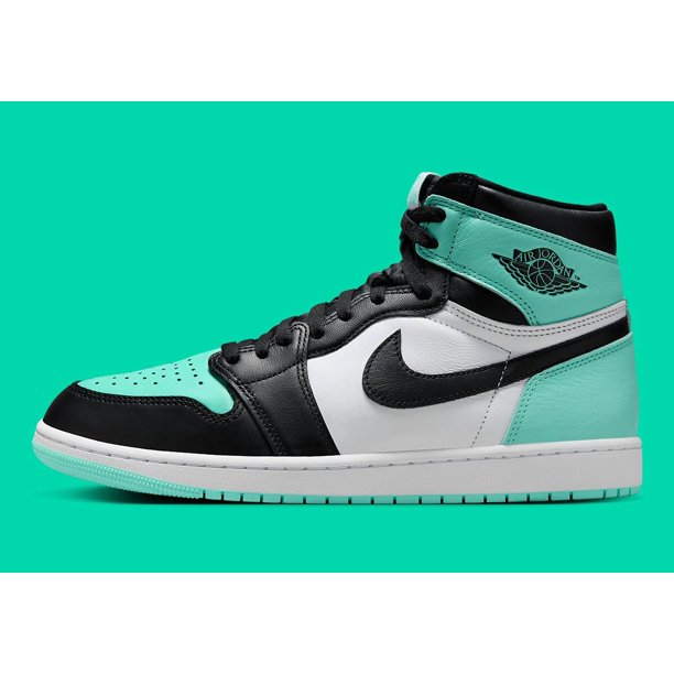 N I-K-E A i r-Jor-dan 1 Retro High OG Green Glow White Black DZ5485-130 Men's