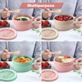 thumbnail image 6 of Microwave Soup Mug with Lid & Handle - 28.7oz/850ml Plastic Ramen Bowl for Noodles, Cereal, Oatmeal - Dishwasher Safe, Steam Vent, Easy-Grip Handle - Camping, Dorms, Office Use, 6 of 7