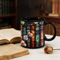 thumbnail image 1 of Linnome Bookshelf Library Shelf Ceramic Mug, 11oz White Coffee Tea Cup for Readers, 1 of 7