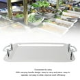 thumbnail image 4 of Stainless Steel Platter with Handle Multifunction Metal Serving Tray, Strong and Easy to Clean, Suitable for Hotel Buffet, 4 of 7