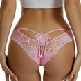 thumbnail image 4 of HKEJIAOI Lace Underwear for Women Lace Panties Mesh Hipster Mid-Rise Briefs Breathable Underwear Briefs, 4 of 7