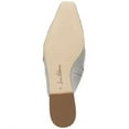 thumbnail image 4 of SAM EDELMAN Womens Gray Pleated Padded Cecilia Square Toe Slip On Leather Mules 7.5 M, 4 of 4
