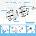 thumbnail image 4 of Shower Filter 30 Stage Made in USA For Hard Water Heavy Metals Chlorine With 2 Replaceable Cartridges-Water Filtration For Healthier Skin And Hair, 4 of 4