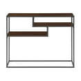 thumbnail image 4 of 42" Metal and Wood Tiered Shelf Entry Table - Dark Walnut/ Black, 4 of 5