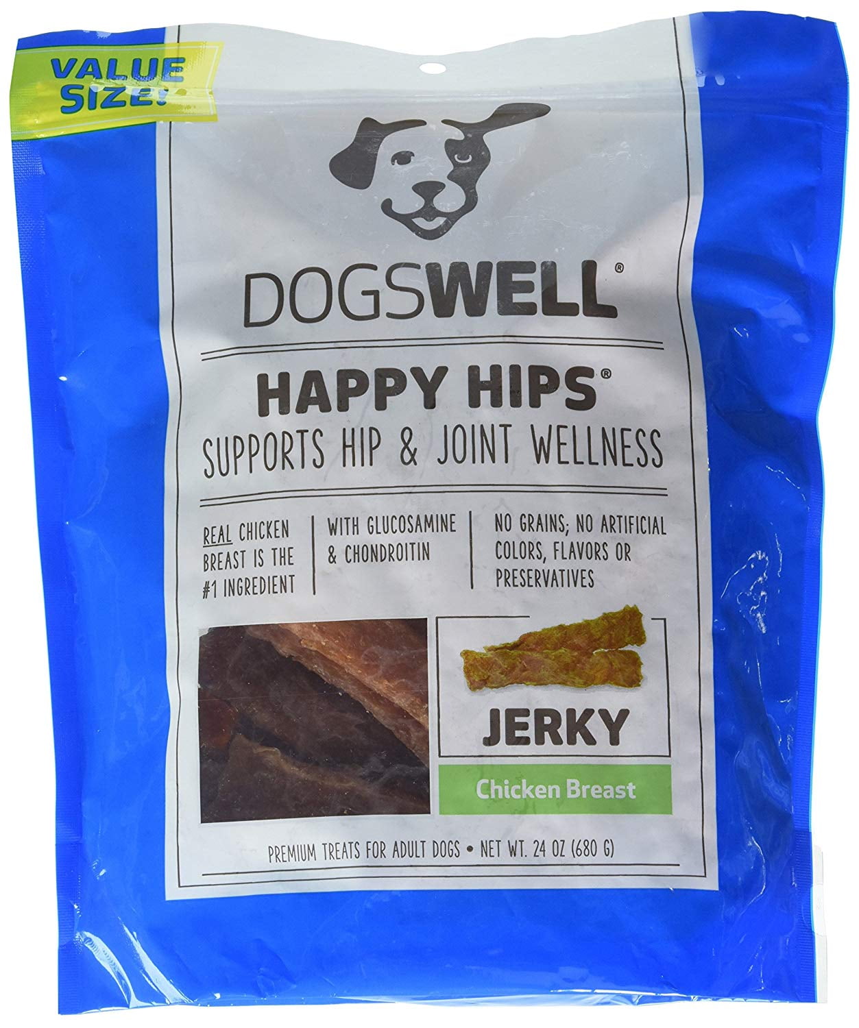 Dogswell Happy Hips Chicken Breast Jerky 24 oz.