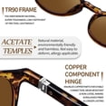 thumbnail image 3 of Joopin Acetate Polarized Sunglasses for Women Men Retro Round Sun Glasses UV Protection Trendy Shady Rays, 3 of 8