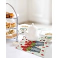 thumbnail image 4 of Red Tulip Flowers Kitchen Dish Towels for Drying Dishes Set of 3, Spring Floral Vintage Drum Country Blue Waffle Weave Microfiber Hand Tea Bathroom Towels Quick Dry & Absorbent Towel 12x12, 4 of 7