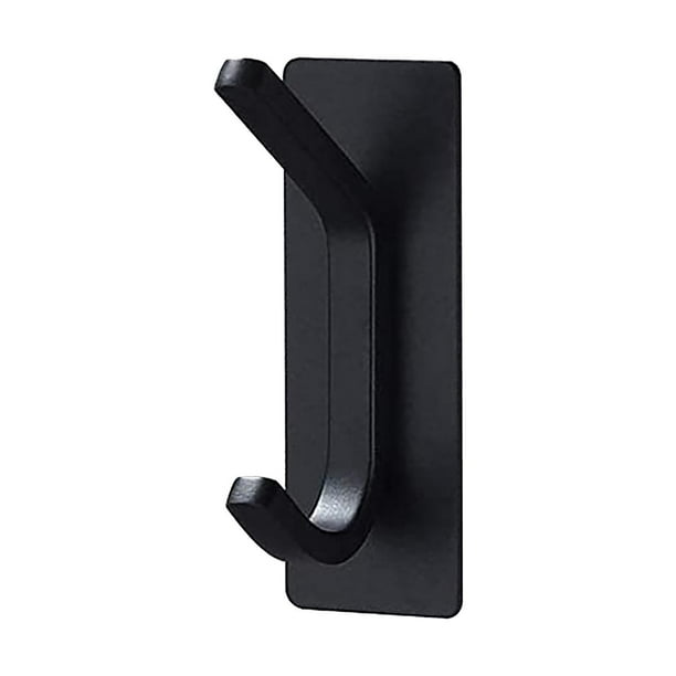 Hook Adhesive Stainless Steel Wall Mounted Coat Hook Self Adhesive Clothes Hook for Bathroom Kitchen Door No Screws Damage, Robe Coat Hook, Metal Frame, for Office, High-Strength Adhesive,