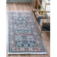 thumbnail image 3 of Rugs.com Rabia Collection Rug – 2' 7 x 9' Runner Blue Low Rug Perfect For Hallways, Entryways, 3 of 9