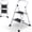 White, variant on 2-Step Ladder with Wide Anti-Slip Platform & Thick Rubber Feet,Folding Step Stool with Anti-Slip,Heavy Duty Foldable & Portable,330 lbs Capacity, Steel Frame, Rubber Handgrip, Folding Step Stool
