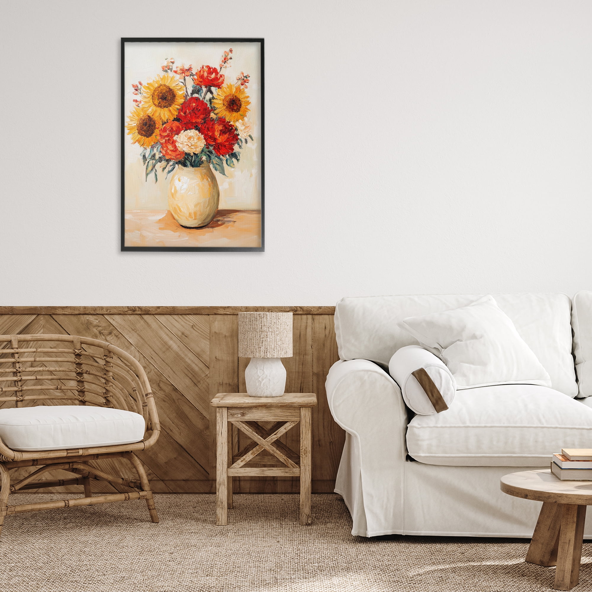 Charming Bouquet of Fall Black Framed Giclee Art, design by Petal Prints Design