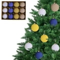 thumbnail image 2 of Christmas Tree Decoration Ornaments 2.36"/12Pc Texture Christmas Ornaments Plastic Xmas Tree Decorative Balls Hanging Ornaments Christmas Indoor Decoration Finishes For Christmas Tree Decoration, 2 of 7