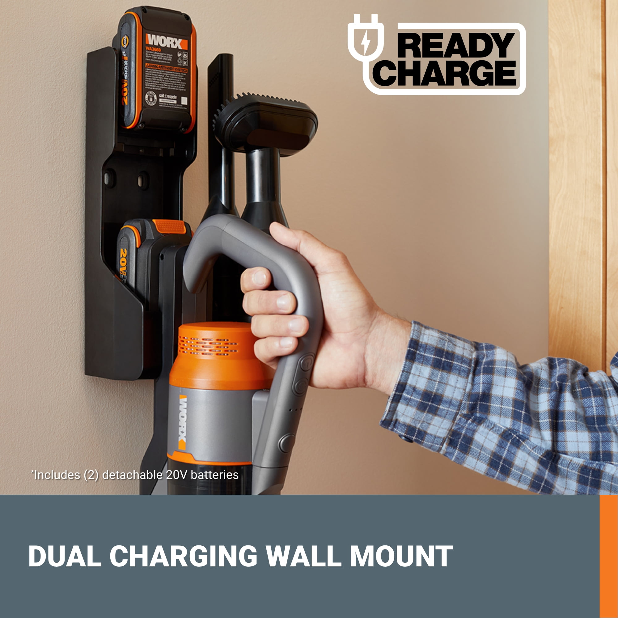 Worx WX030L 20V Power Share Cube Vac Cordless Compact Vacuum