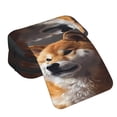 thumbnail image 4 of Rateoe Regal Shiba Inu Pattern Double Clamshell Pen Case, Storage Organizer with Two Zipper Compartments– Holds Up to 50 Pencils & Pens, 4 of 7