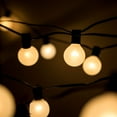 thumbnail image 2 of 50 Foot G50 White Satin Pearl String Light with Green Wire, 2 of 6