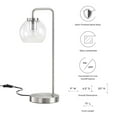 thumbnail image 2 of Silo Glass Globe Glass and Metal Table Lamp-EEI-5617, 2 of 7