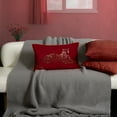 thumbnail image 3 of JWH Gold Foil Leopard Print Velvet Pillow Cover Red Lumbar Throw Pillow Case for Sofa/Bed Decor 12x20inch, 3 of 12