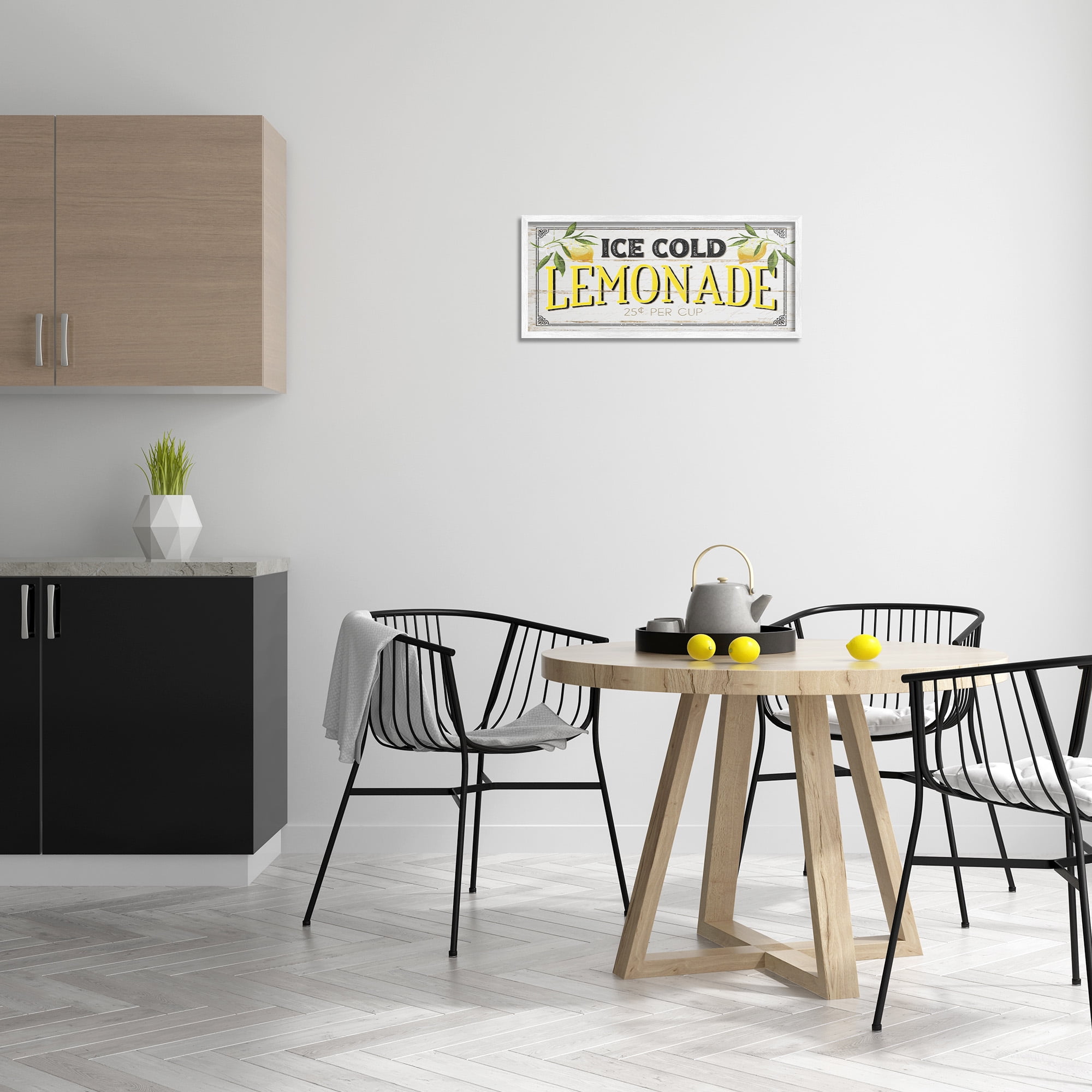 Stupell Industries Vintage Lemonade Stand Sign Food & Beverage Painting White Framed Art Print Wall Art, 24 x 10