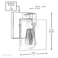 thumbnail image 6 of Urban Ambiance Luxury Mid-Century Modern Bath Fixture, Size: 8-3/8"H x 7"W, with Luxe Style Elements, Olde Bronze Finish and Clear Shade, UHP2454, 6 of 7