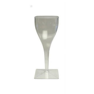 Emi-Yoshi Square 8oz Large Disposable Plastic Martini Glasses Cocktail Glass