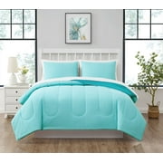 Mainstays Teal 7 Piece Bed in a Bag Comforter Set with Sheets, Queen