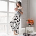 thumbnail image 4 of Uemuo Cute Panda Pattern Women's Wide Leg Palazzo Lounge Pants with Pockets Light Weight Loose Comfy Casual Pajama Pants-X-Large, 4 of 9
