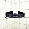 thumbnail image 6 of Shower Adhesive Wall Mounted Corner Shelf Aluminum Shampoo Holder Storage for Toilet - Triangle Black, 6 of 7