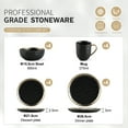 thumbnail image 3 of LOVECASA Dinnerware Sets, Stoneware Dinner Set for 4, 16-Piece, 3 of 9