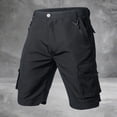 thumbnail image 6 of Shorts for Men Summer Straight Leg Stretch Knee Length Outdoor Hiking Cargo Shorts with Pockets Workwear, 6 of 7