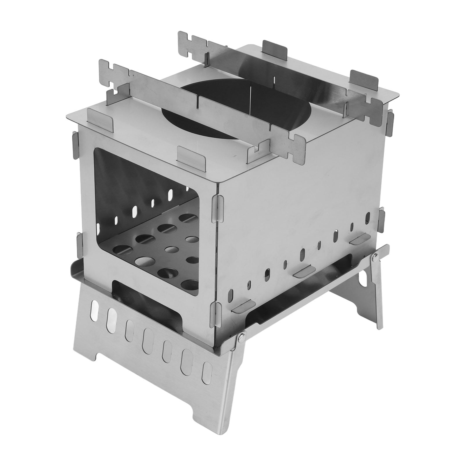 Folding Wood Stove, Stainless Steel 3 Models Folding Backpacking Stove