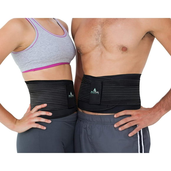 Faja lumbar AllyFlex Sports® para aliviar el dolor lumbar - Faja lumbar para mujeres y hombres debajo de la ropa - Soporte lumbar inferior para mejorar la postura - L